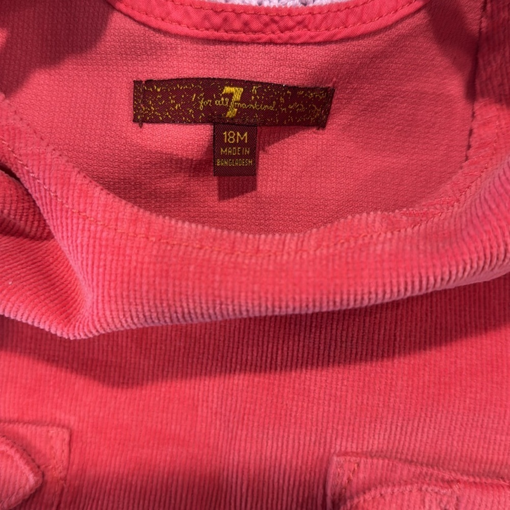 7 For All Mankind Jumper Dress Baby Girls 18 Months - Picture 6 of 6
